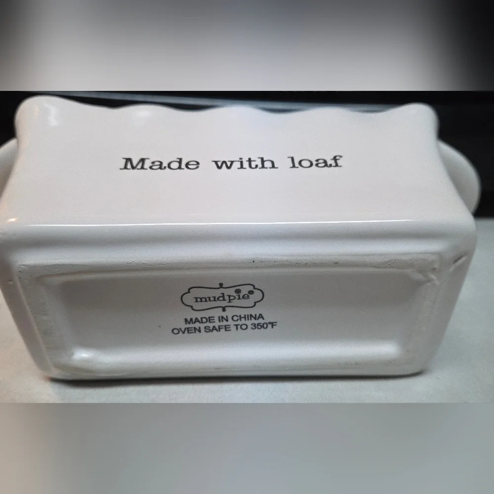 Mud Pie Made With Loaf Mini Ceramic Baking Pan 3x2x2.5